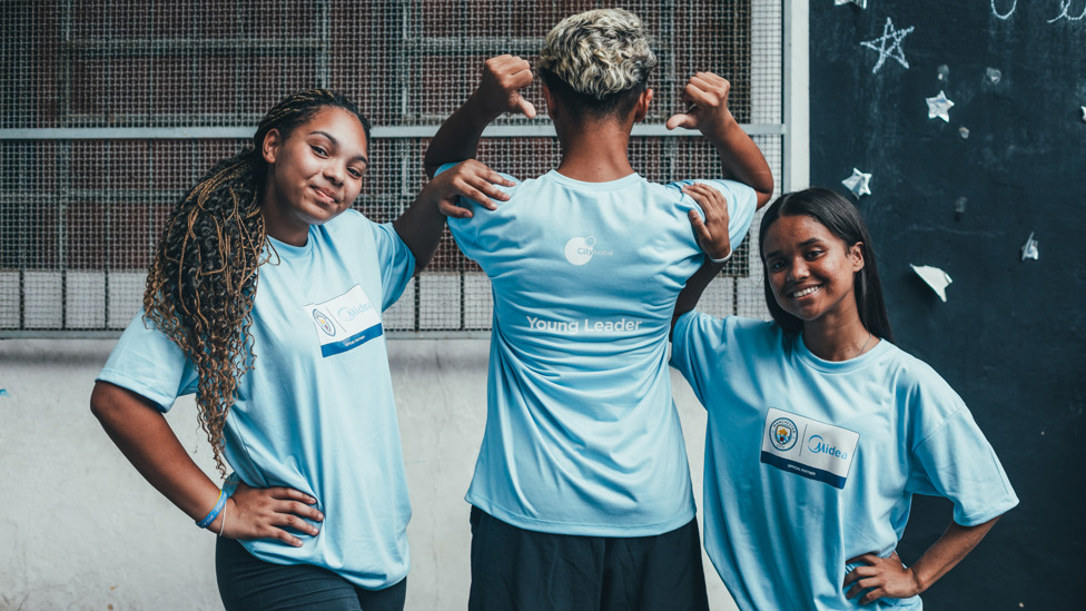 YOUNG LEADERS : The project is led by young community football coaches, who receive training from Manchester City staff.  