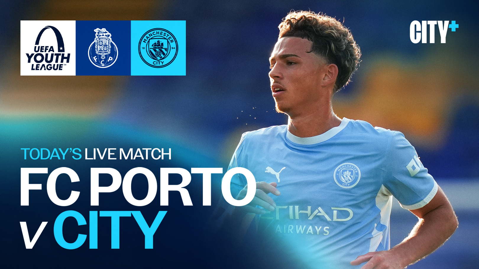 Watch our UEFA Youth League clash with FC Porto live on CITY+ today