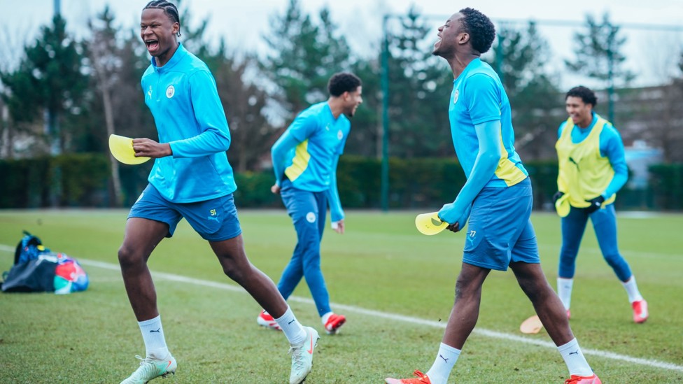 FUN RIVALRY : Stephen Mfuni beats Justin Oboavwoduo in an exciting mini game. 