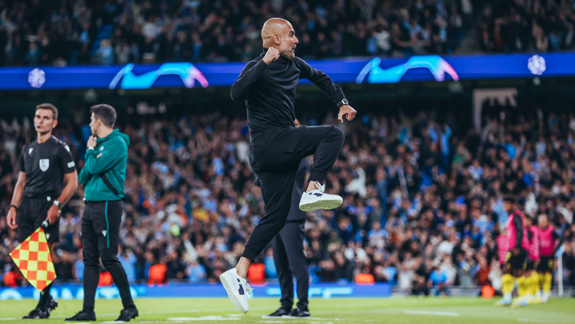 JUMP FOR JOY: The boss enjoyed the comeback!