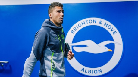 ARRIVAL: Rodri arrives.