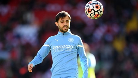 SILKY SILVA: Bernardo gets in the mood as kick-off approaches.