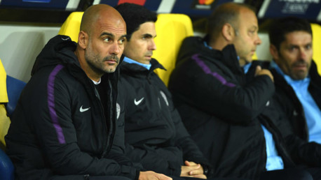 WATCHING BRIEF: Pep Guardiola keeps a careful eye on proceedings