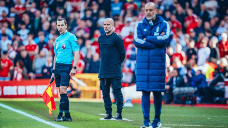 THE BOSS: On the touchline.