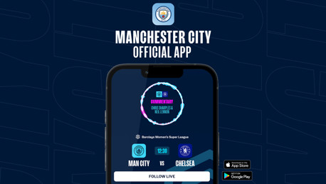 How to follow City v Chelsea on our official app