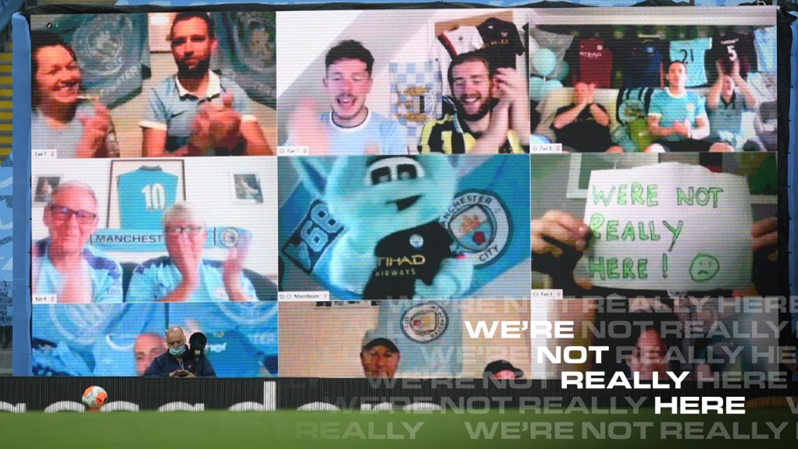 Junior Cityzens take over fan wall for Bournemouth