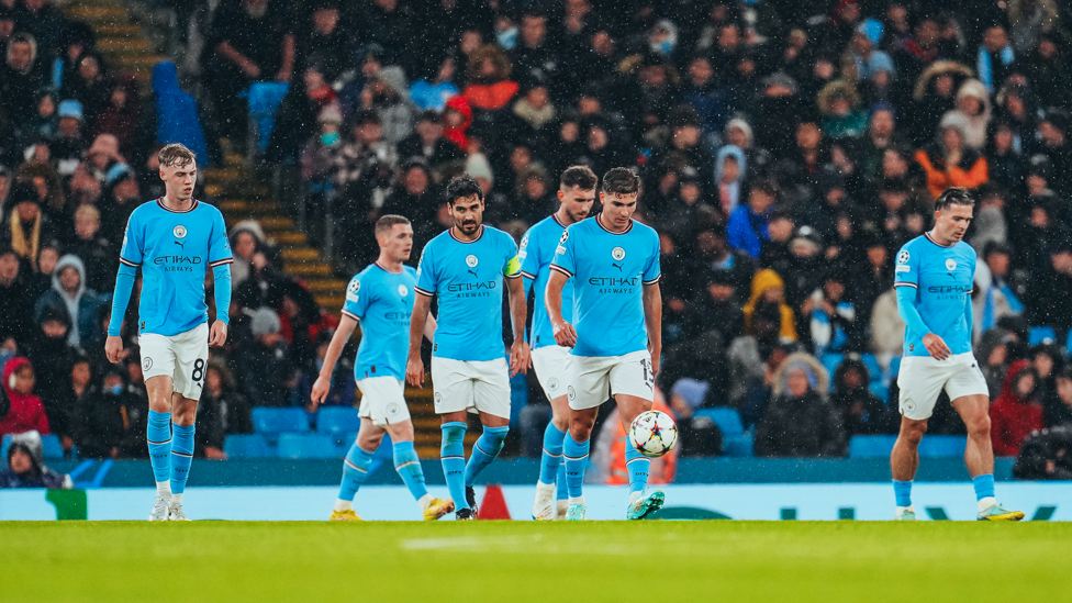 SETBACK : The players react as Rafa Mir heads the visitors ahead.