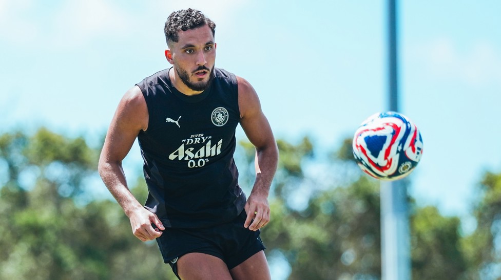 RAY OF SUNSHINE: Rayan Cherki putting the hard yards in