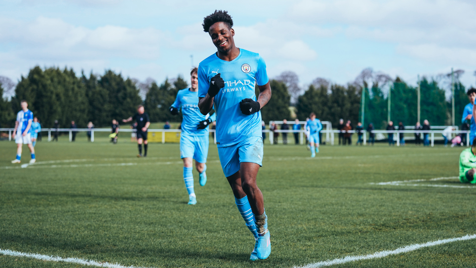 STAR OF THE SHOW: Adedire Mebude celebrates his opener