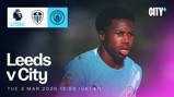 Promotional image for Leeds vs Manchester City U18s match on March 3, 2026, at 12:00 UK time.