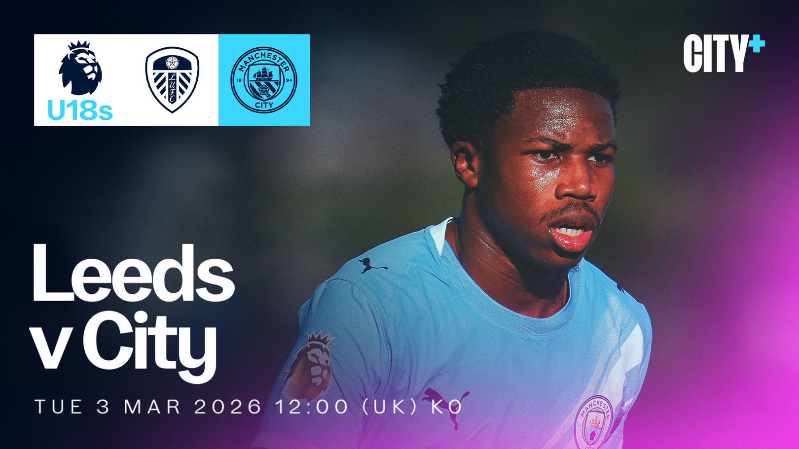 Watch City's Under-18 Premier League North trip to Leeds live on CITY+
