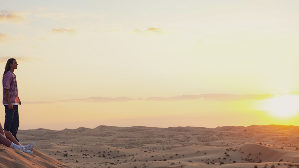 ETIHAD : Roord takes in the sunset during the Club’s warm weather training camp in January 2025