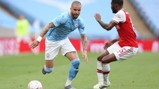 SPEED WALKER: Kyle Walker shows Ainsley Maitland-Niles a clean pair of heels