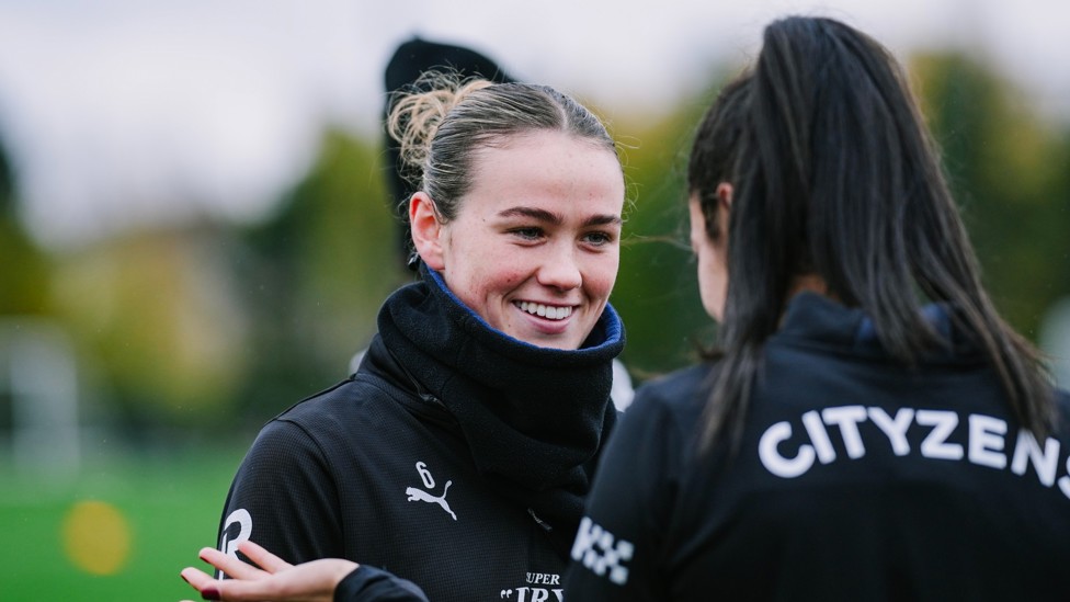 QUICK CATCH UP: Grace Clinton and Leila Ouahabi take time to have a quick chat