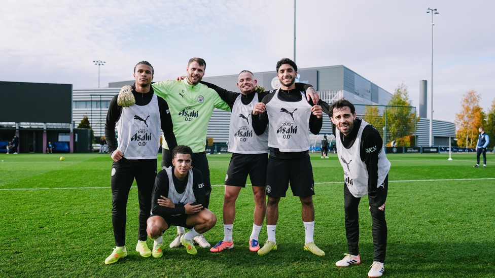 WINNING TEAM : The usual pose for the day's training champs