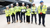Manchester City celebrates Topping Out of new Entertainment Destination