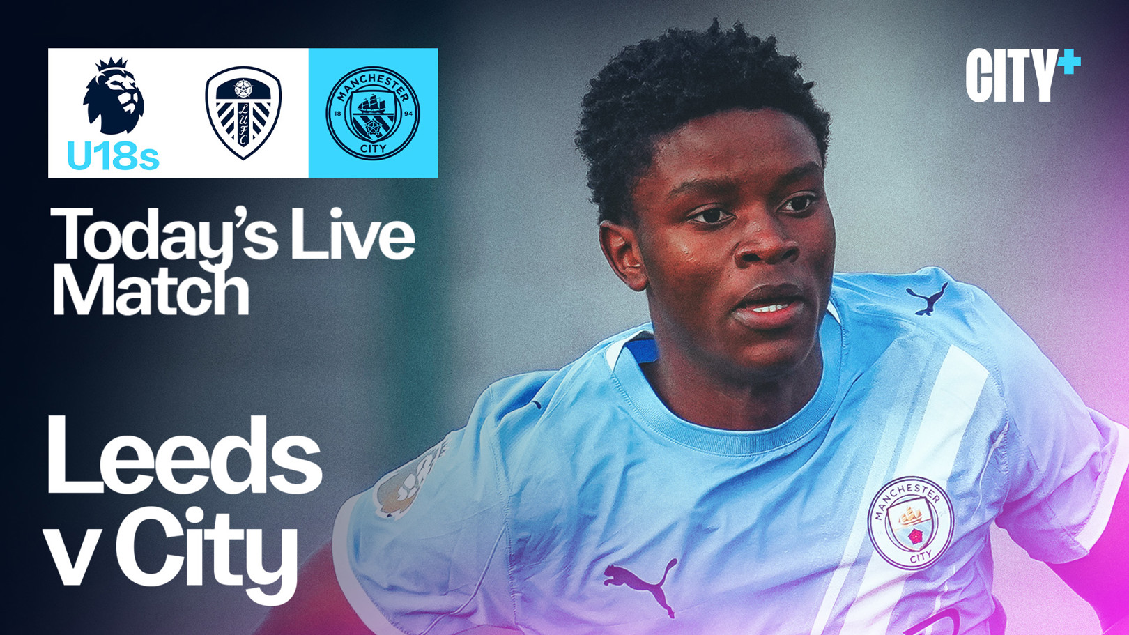 Watch City's Under-18 Premier League North trip to Leeds live on CITY+ today