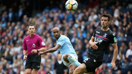 WONDER STRIKE: Fabian Delph hit's an unstoppable effort against Crystal Palace.