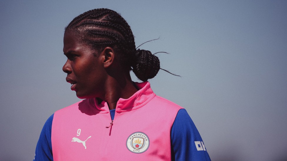 FOCUSING UP : Bunny Shaw gets ready for the next drill