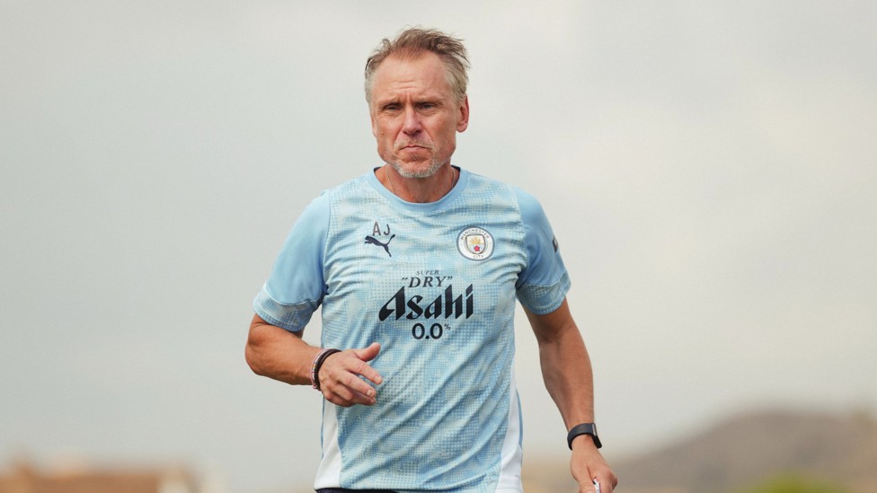 GAFFER: Andrée Jeglertz during today's session