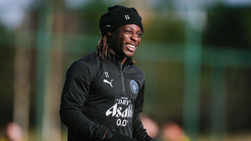 ALL SMILES : Jeremy Doku in high spirits