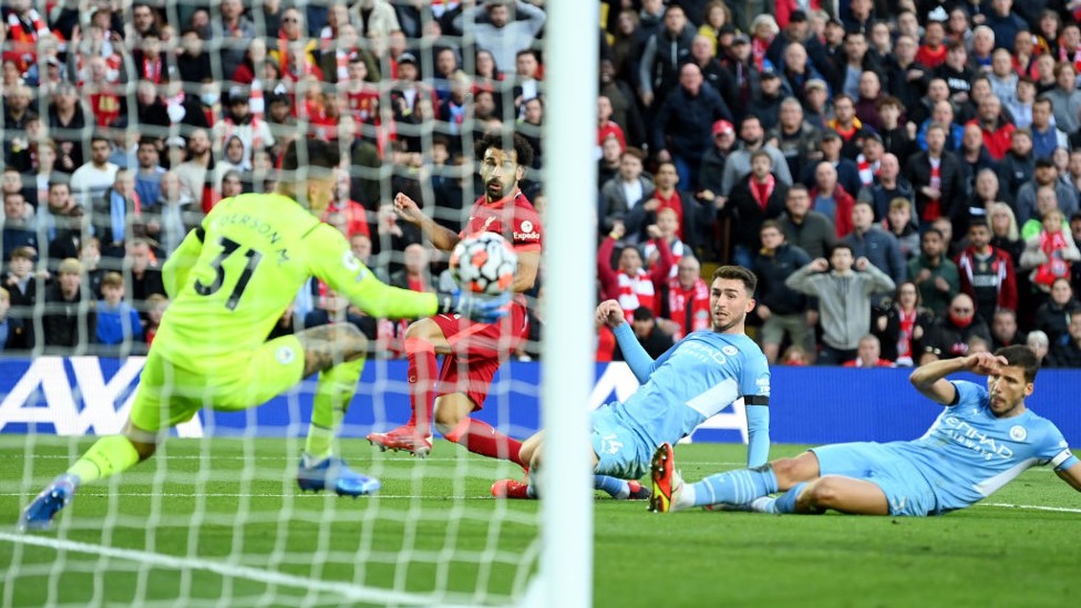 BEHIND AGAIN : Salah strikes Liverpool ahead.