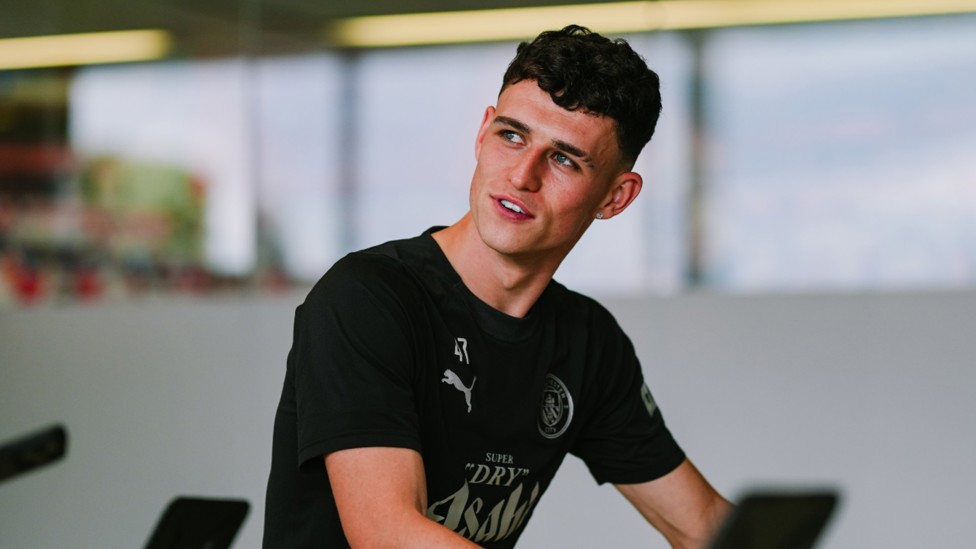 PEDAL POWER: Phil Foden goes through the gears.