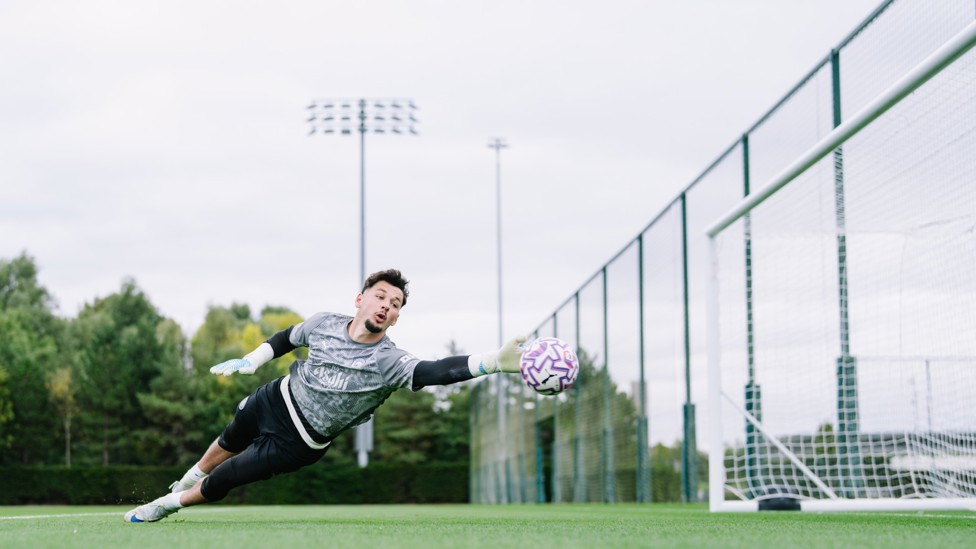 TRAFFORD TIPS : The goalkeeper makes a save