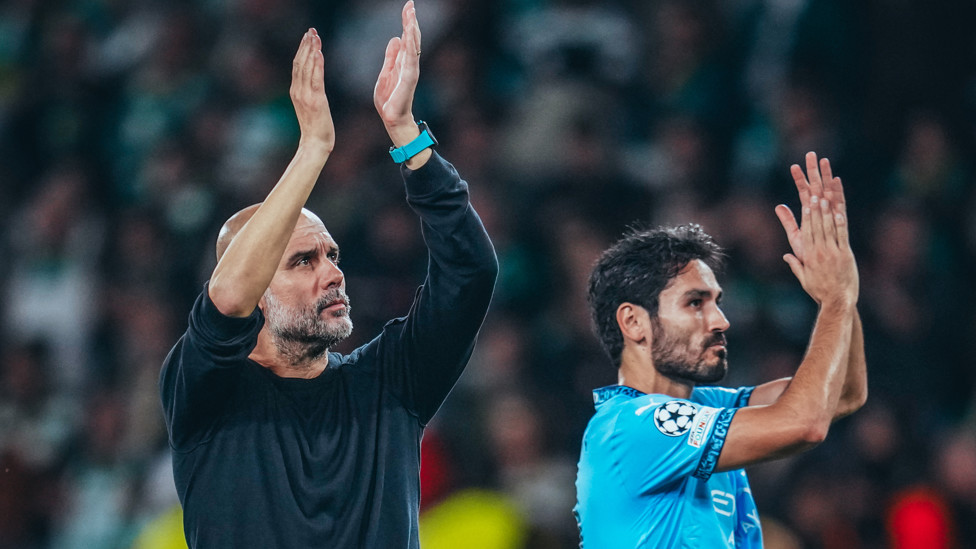 PEP E GUNDOGAN AGRADECEM O APOIO DA TORCIDA 