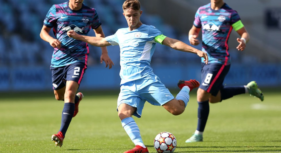 ACTION MAN: City EDS skipper James McAtee in the thick of the action