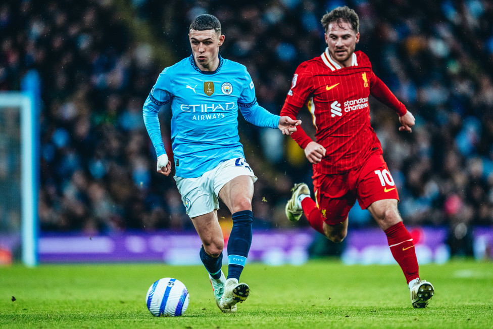 Foden em ação no Etihad. 