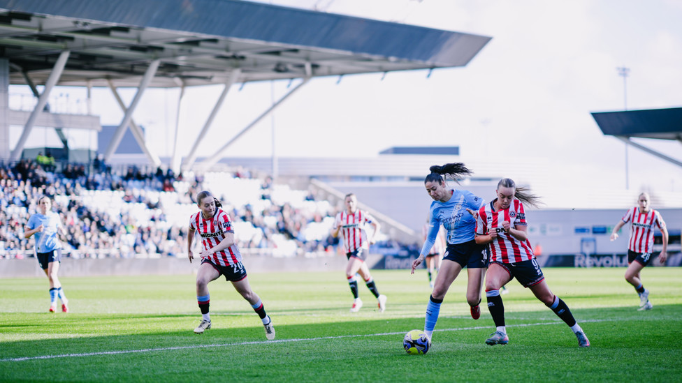 PRESSING FORWARD : City pinned the visitors back immediately