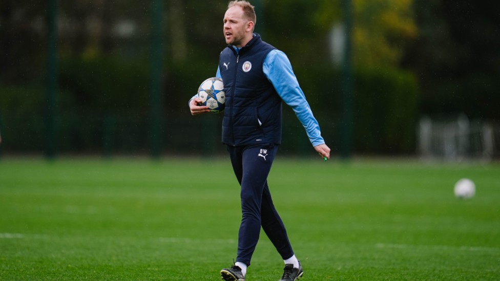 LEADING MAN: Head coach Ben Wilkinson oversees Monday's session.