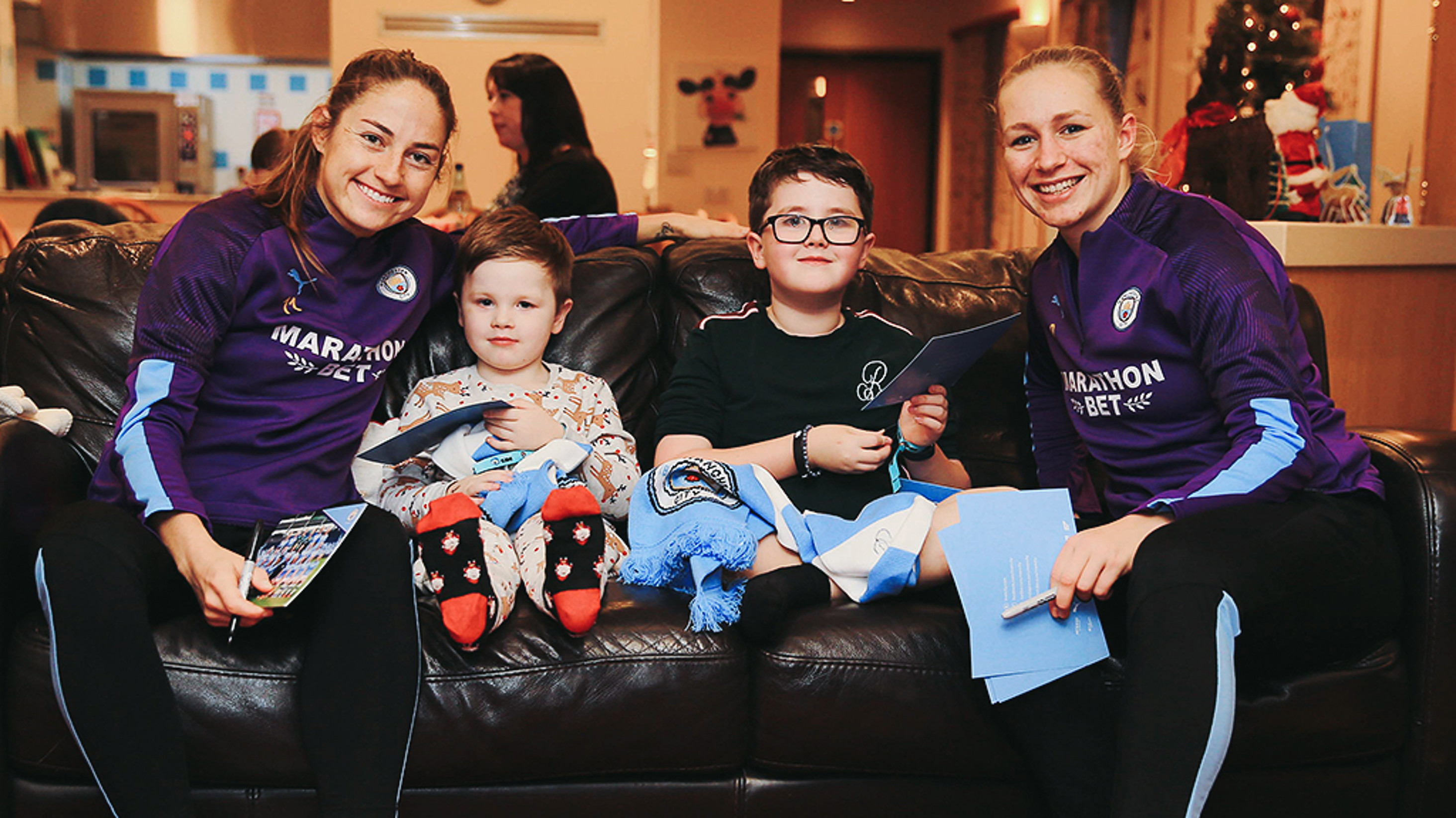 City spread festive cheer with hospital visits