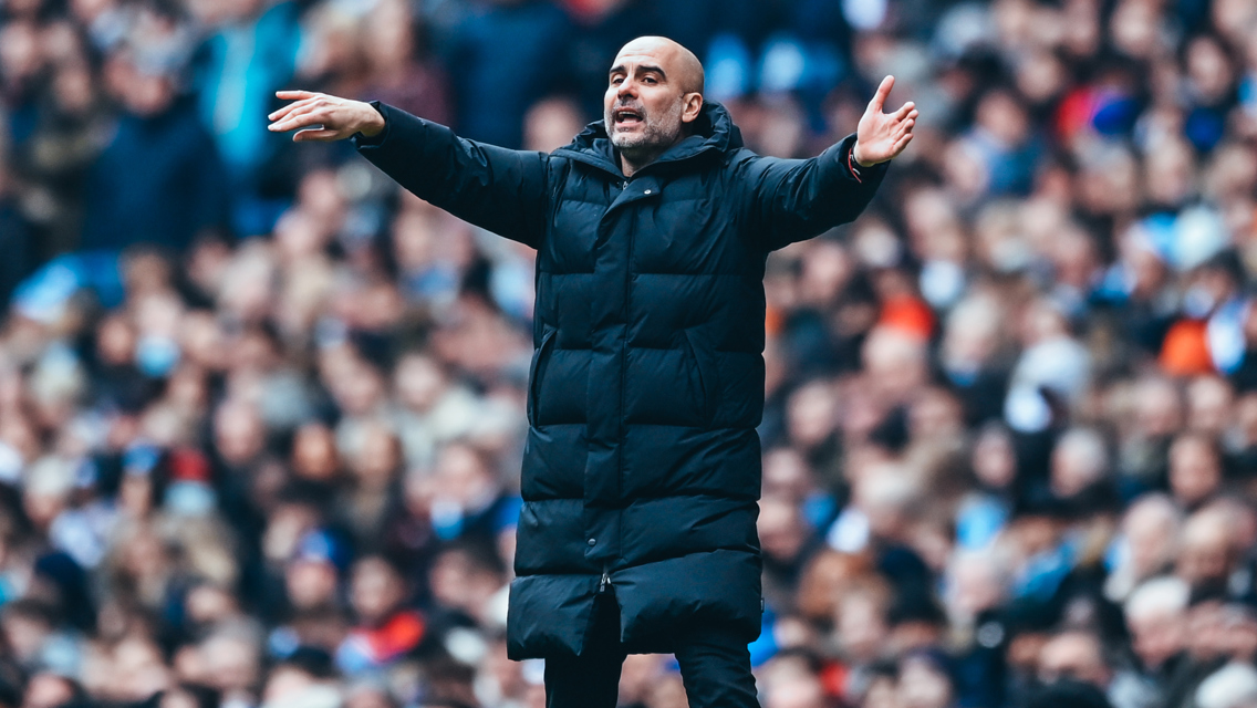 THE BOSS: Guardiola looks to get his message across 