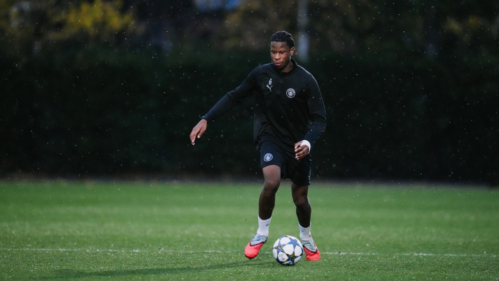 FULLY FOCUSED: Stephen Mfuni looks to drive forward