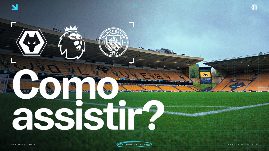Como posso assistir Wolves x City na TV?
