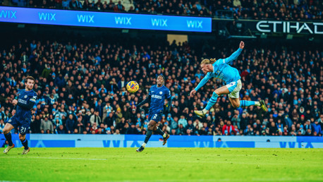 HUNGRY HAALAND: Hunting a goal.