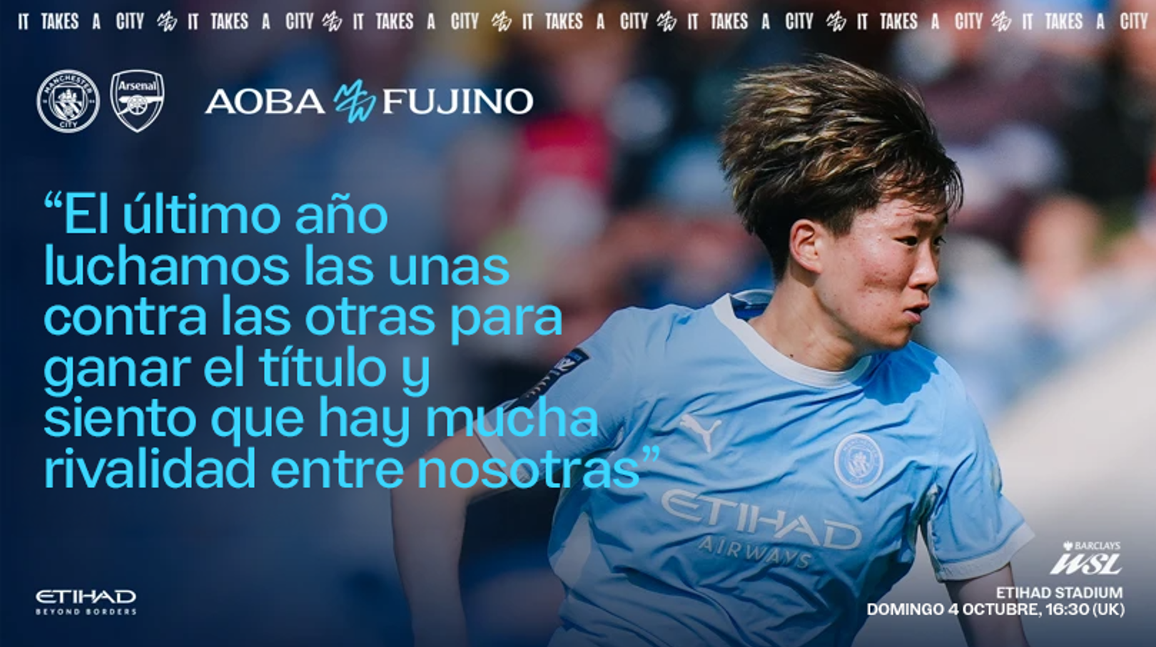 "Puedo sentir la rivalidad que tenemos contra el Arsenal"