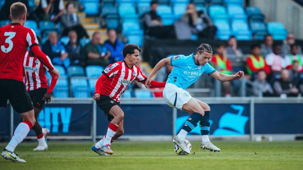 ACTION MAN: Matty Henderson-Hall in the thick of things.