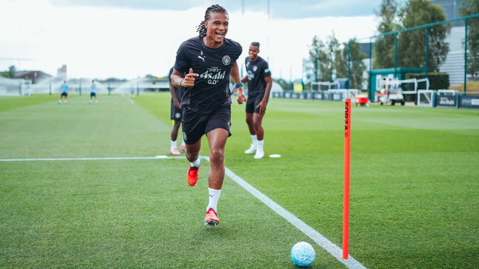 GAME FOR A LAUGH : Nathan Ake enjoying being back in training