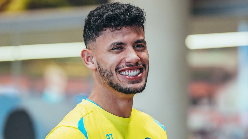 BEAMING : Matheus Nunes is all smiles