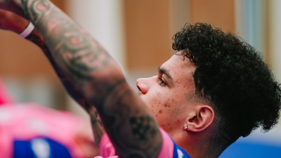 STRETCHING IT OUT: Nico O'Reilly preparing for Newcastle