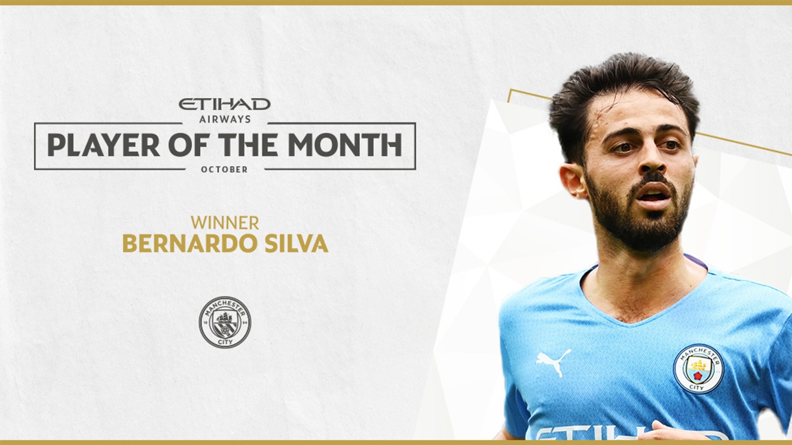 Bernardo claims Etihad Player of the Month