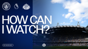 Graphic showing match details for Manchester City vs. Sunderland, including logos, Premier League logo, and kick-off time.