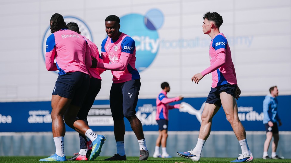 ALL SMILES: Marc Guehi in good spirits 