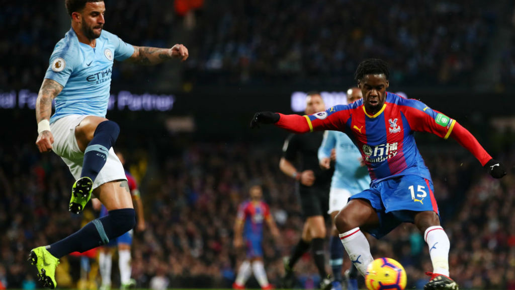 EQUALISER: Jeffrey Schlupp's low strike brings Palace level