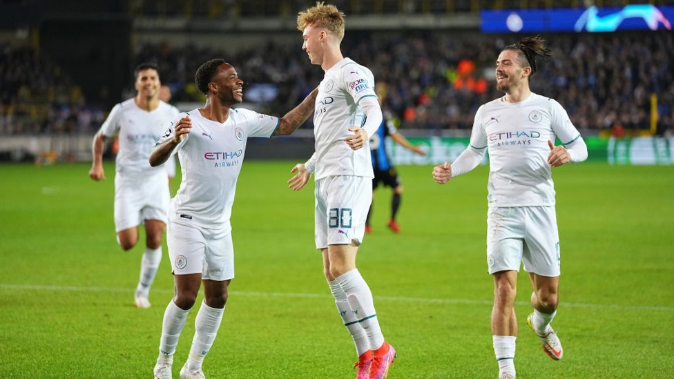 GOLEADOR. : Cole Palmer ya marcó esta temporada en la Liga de Campeones, ante el Brujas.