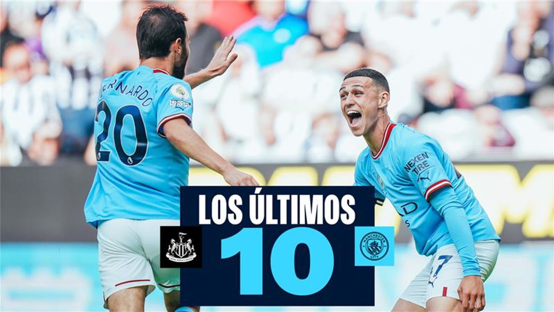 Newcastle v City: nuestros últimos diez goles