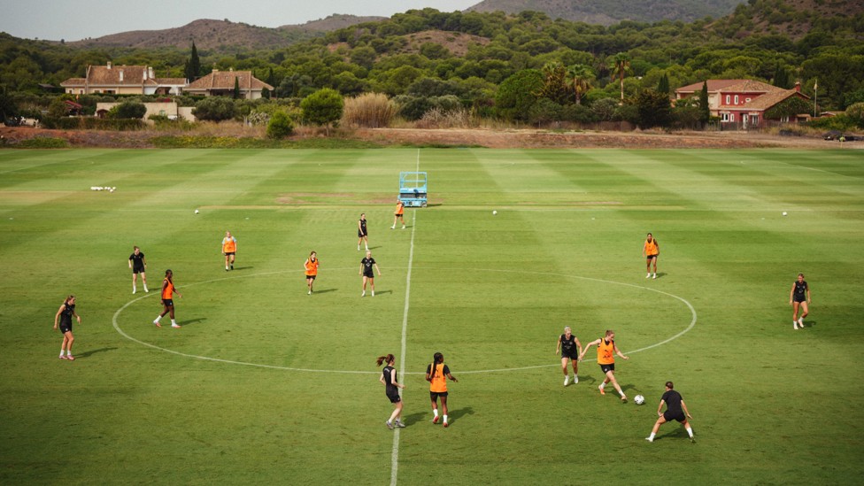 BIRD'S EYE VIEW : Our club photographer captures training from a different angle. 